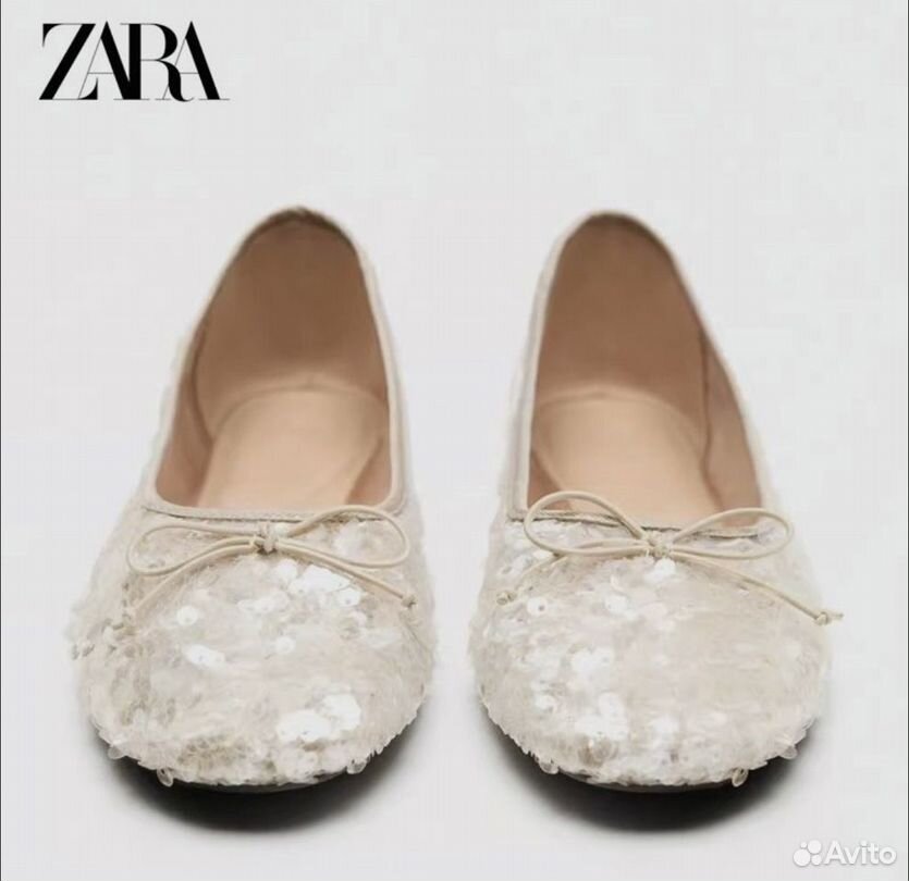 Балетки Zara с пайетками