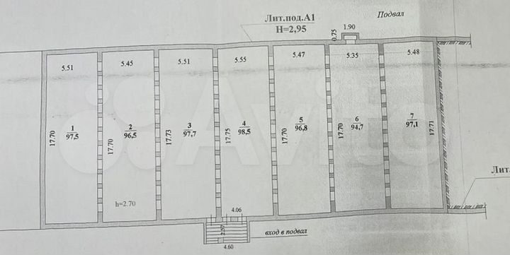 Аренда цоколя. Торговая площадь, до 700 м²