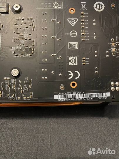 Видеокарта gtx 1060 3gb MSI