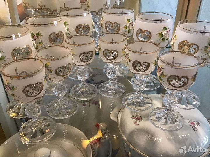 Бокалы Фужеры Рюмки Чехия наборы