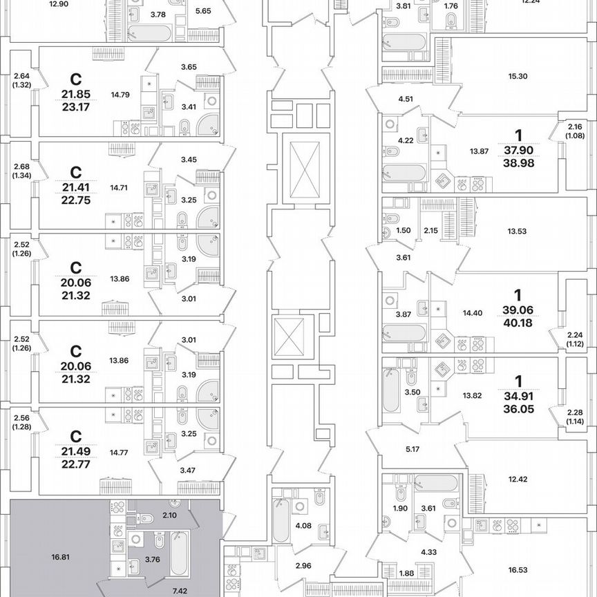 2-к. квартира, 56,7 м², 8/12 эт.