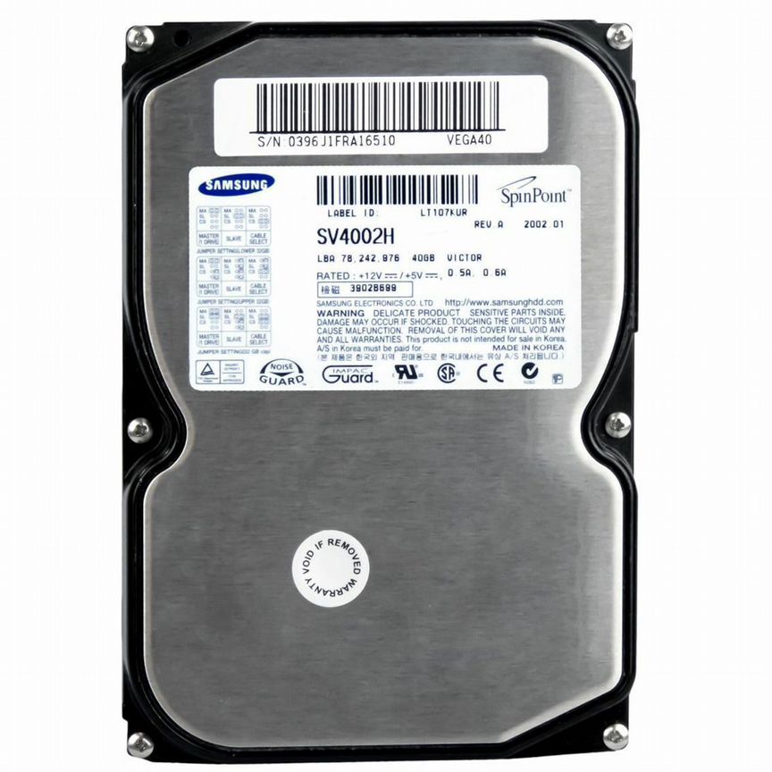 [SV4002H] Жесткий Диск Samsung 40gb Ide 3.5" Sv4002h