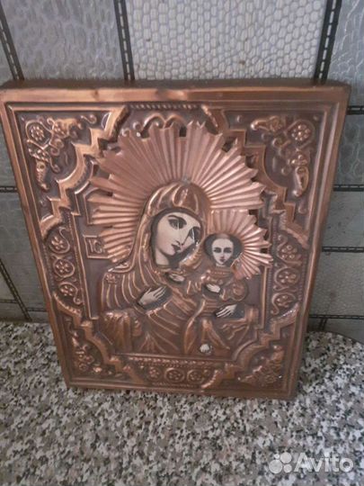 Старинная икона казанской божьей матери