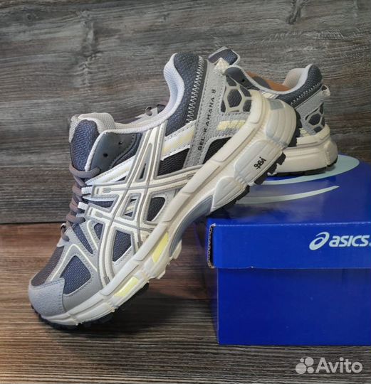 Кроссовки Asics беговые артикул 2408 сер/бежевый