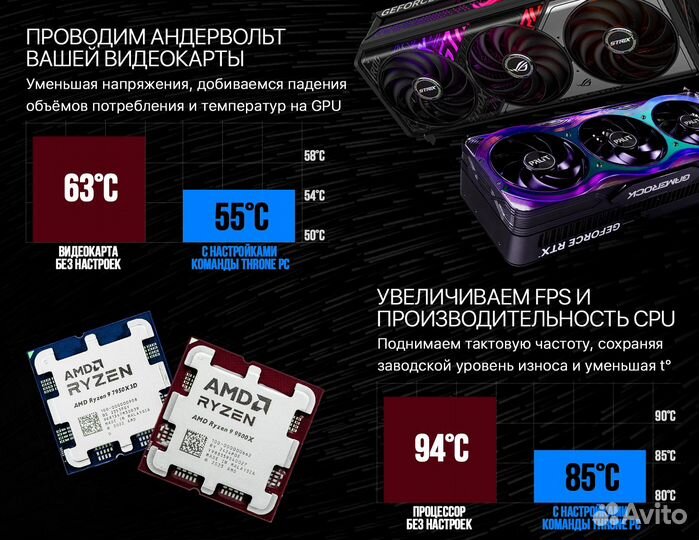 Игровой пк AMD 9950X/ RTX 4090/ 96Гб DDR5 8000 MHz