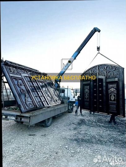 Ворота в Махачкале в красивом дизайне