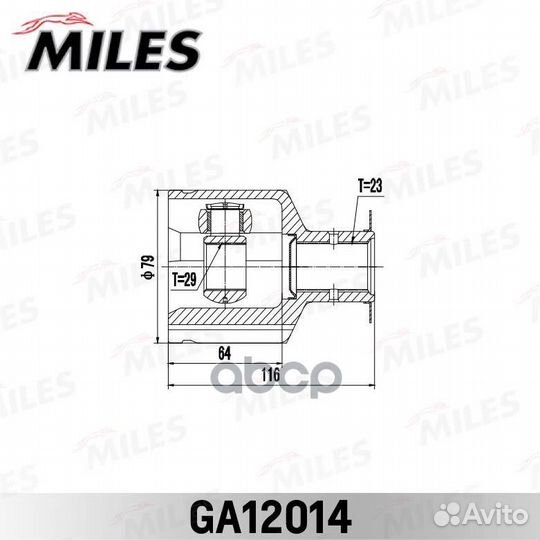 ШРУС mitsubishi carisma 95-03 внут.прав. GA1201