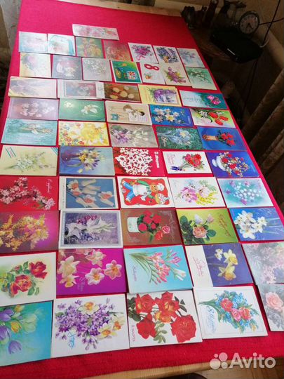 Открытки СССР к 8 Марта 70, 80 и 90 гг. Чистые