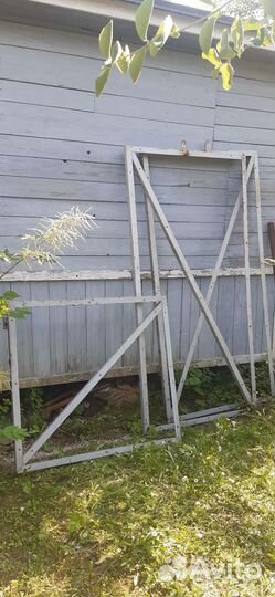 Ворота с калиткой распашные бу