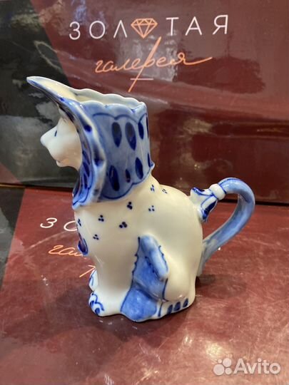 Молочник сливочник лев Гжель