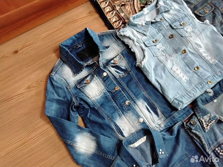 Джинсовые куртки, жилетки, рубашки