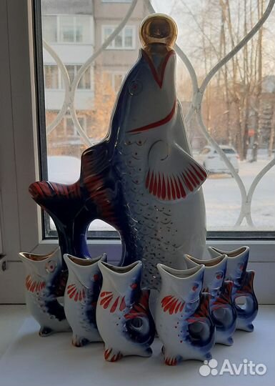 Графин со стопочками Рыбка