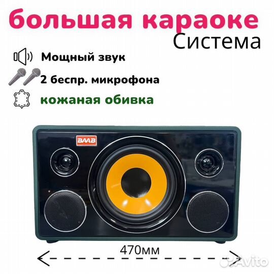 Портативная колонка караоке baab BB-866 100W