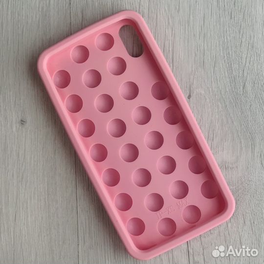 Силиконовый Чехол розовый для iPhone xs max
