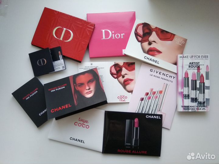 Пробники помад Dior,Chanel,Givenchy
