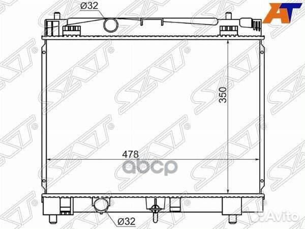 Радиатор Toyota Ractis 05-10 / Vitz 05-20 / Belta