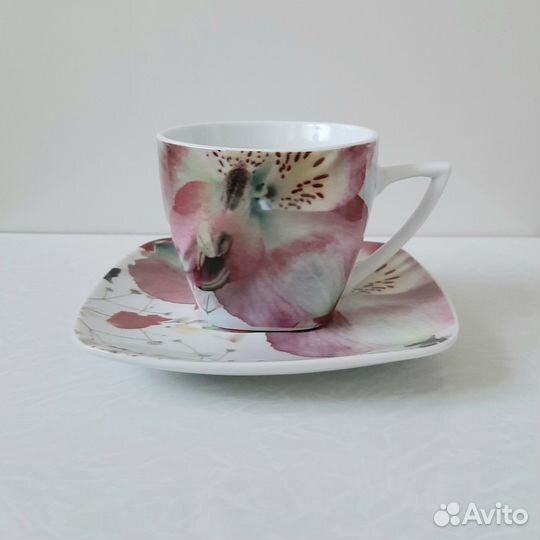 Чашка с блюдцем чайный набор