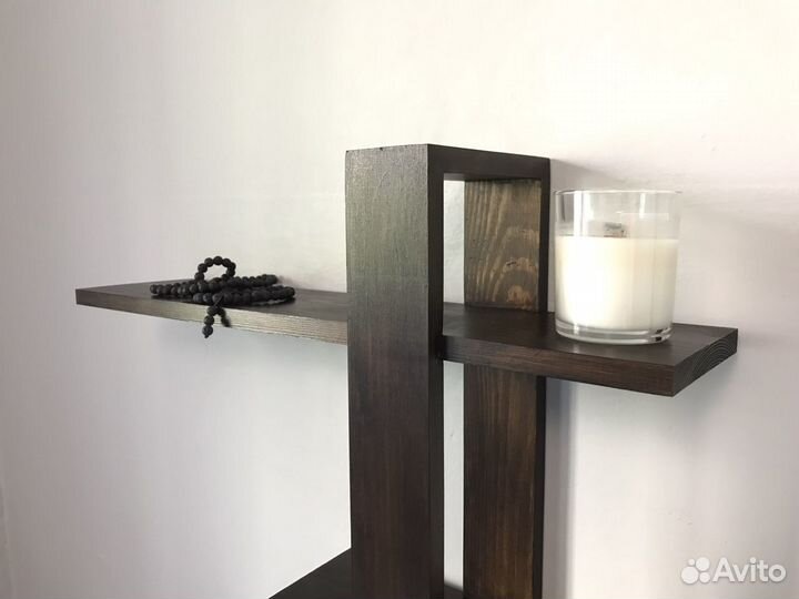 Полка настенная из массива сосны