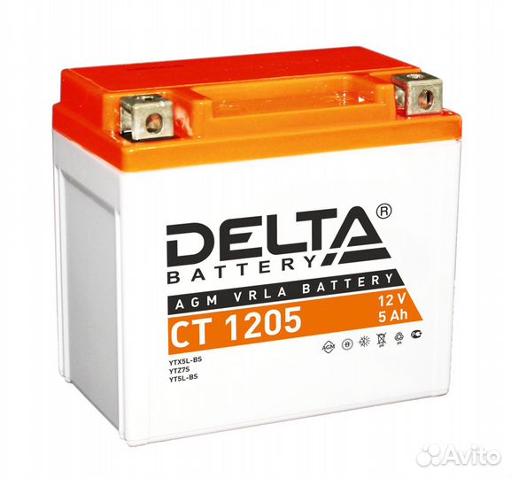 Аккумулятор delta CT 1205 5 Ач 80 A (EN) 12V