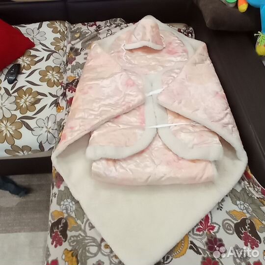 Меховой конверт в коляску овчина