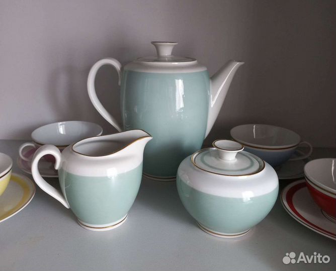 Сервиз кофейный фарфоровый,гдр