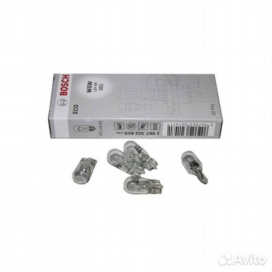 Лампа накаливания сигнальная w5w w2.1x9.5d eco 12v