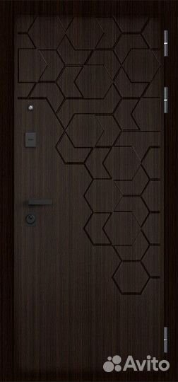 Дверь входная металлическая с зеркалом