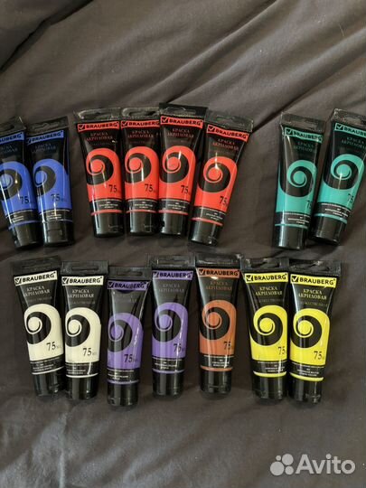 Краска акриловая brauberg