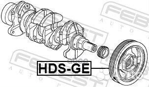 Шкив коленвала HDS-GE (13810-RB0-003) hdsge Fe