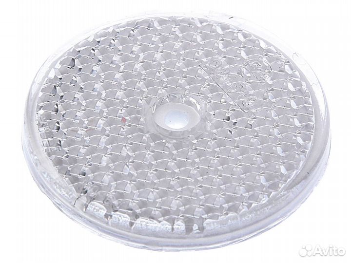 Катафот круглый белый с отверстием wital