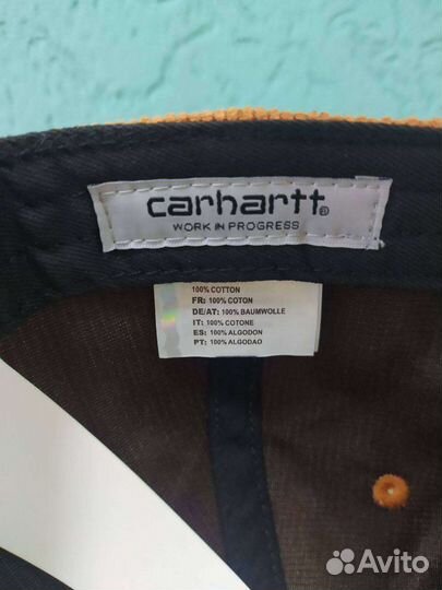 Кепка бейсболка carhartt Вельветовая