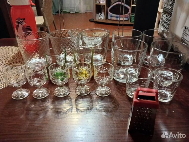 Стаканы рюмки конфетница хрусталь