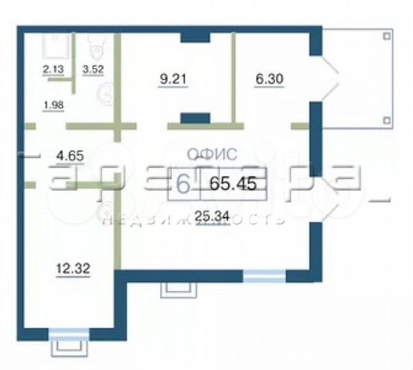 Офис, 65.45 м²