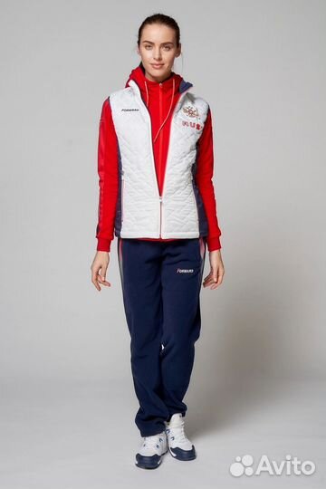 Жилет женский (белый/голубой)