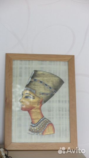 Картина на папирусе Египет Нефертити