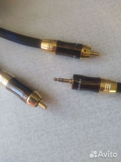 Аудио кабель jack 3.5- 2RCA