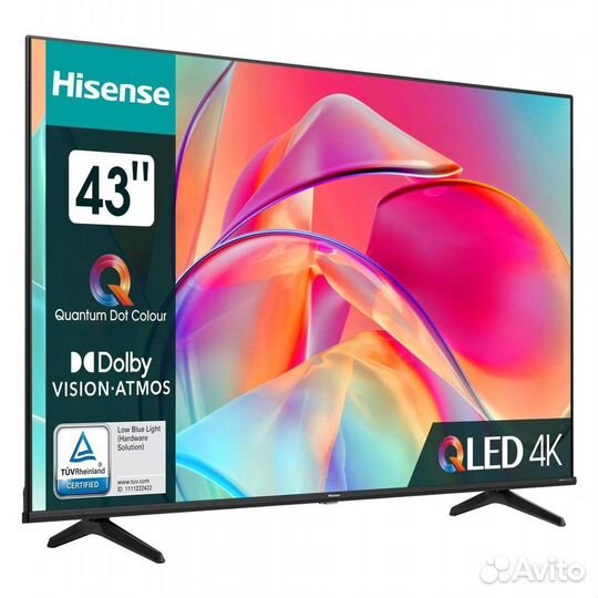 Новый Qled Телевизор Hisense 43E7KQ 4К 109см