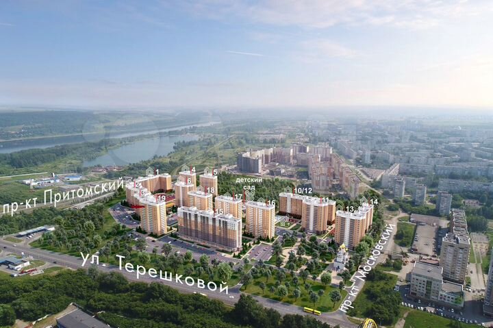 2-к. квартира, 45 м², 6/16 эт.