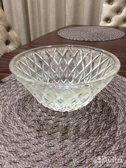 Салатник хрустальный, винтаж, СССР