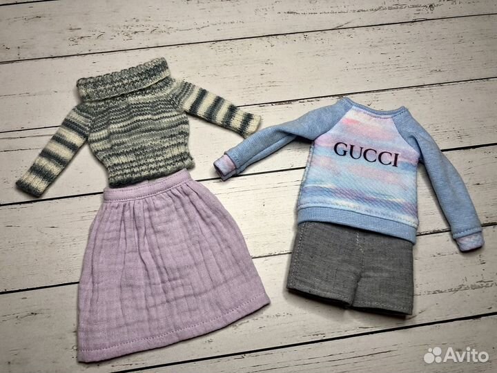 Лот одежды на барби пышку