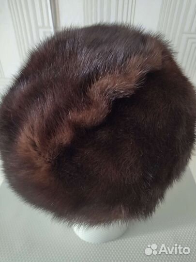 Берет женский норковый мягкий