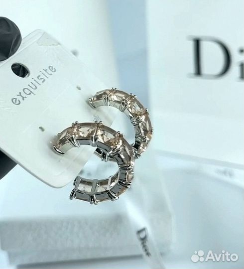 Серьги дорожка сверкающие кристаллы