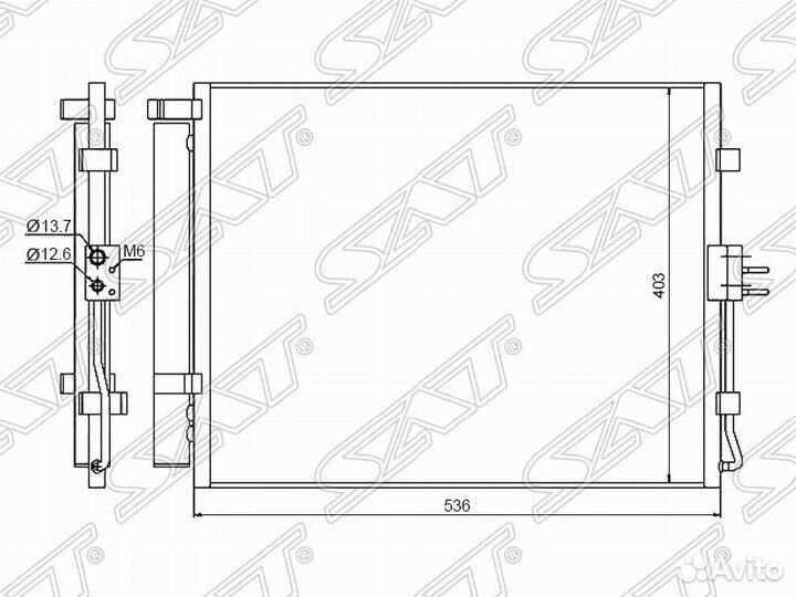 Радиатор кондиционера Киа Соул 09