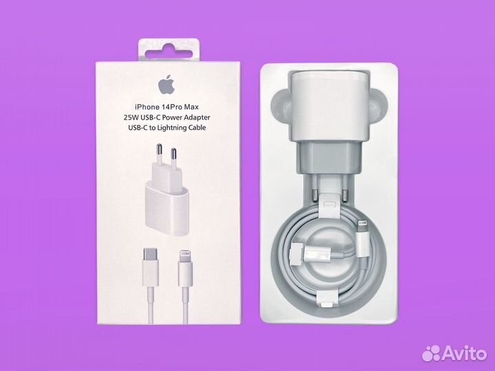 Комплект быстрой зарядки для iPhone 25W (опт)