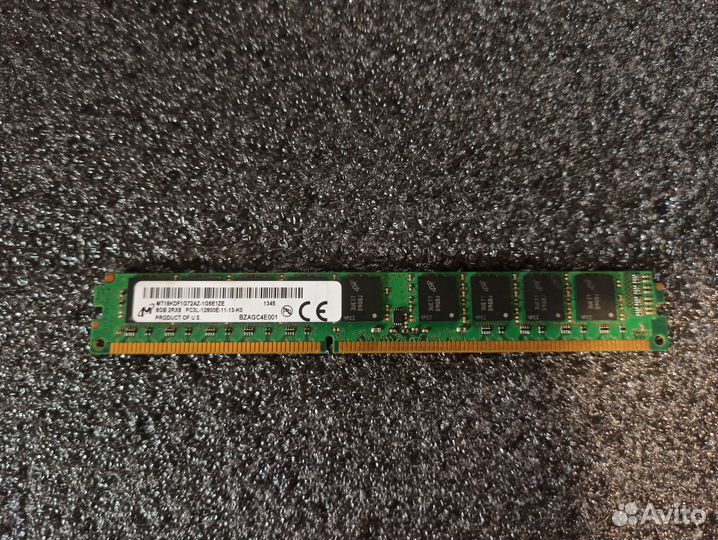 Модуль памяти micron 8GB PC3L-12800 ECC Unbuffered
