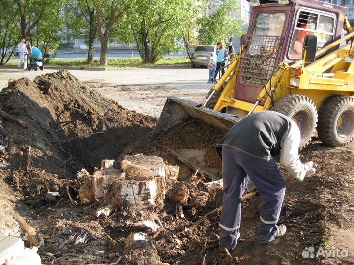 Расчистка участка, спил, удаление деревьев, вывоз