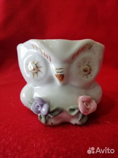 Фарфоровая вазочка в виде совы