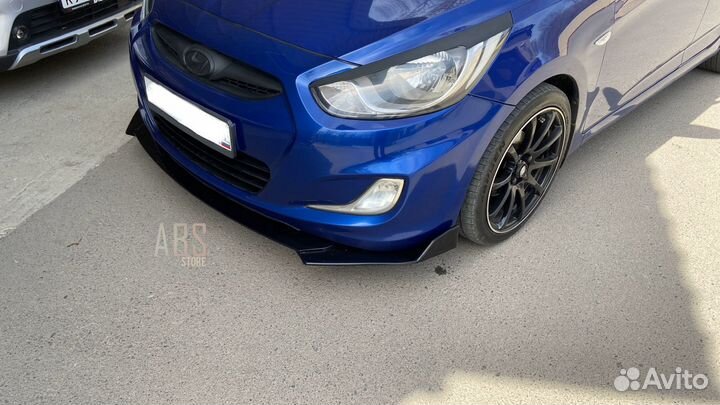 Накладка Губа Сплиттер на бампер универсальная