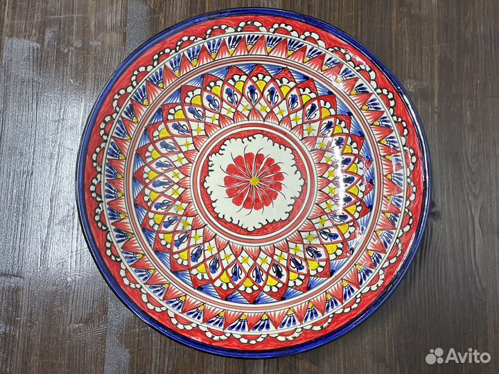 Ляган глубокий Мехроб 34см Риштанская керамика