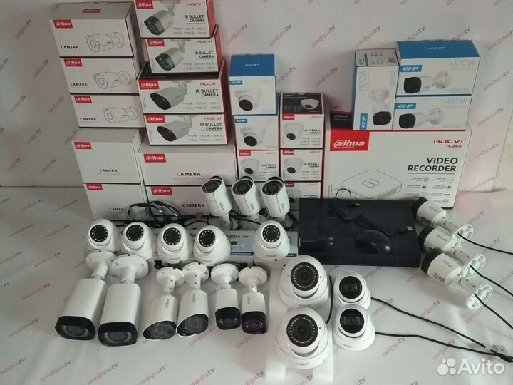 21 Камера IP\CVI видеонаблюдения 4\1Мп Dahua + рег